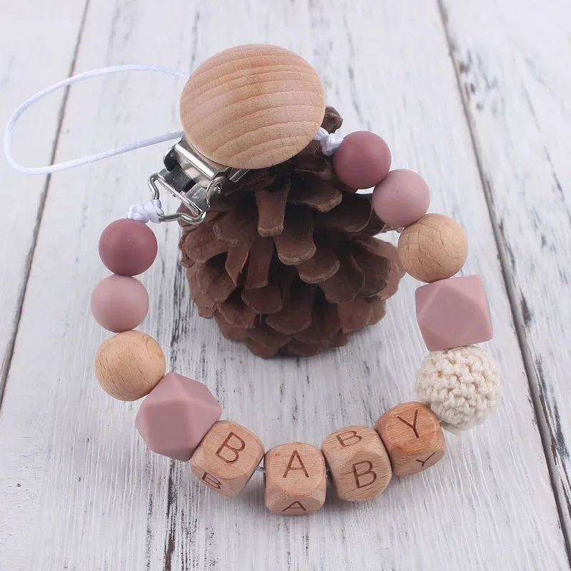 Personalized Baby Pacifier Clip – Custom Name Teether Holder