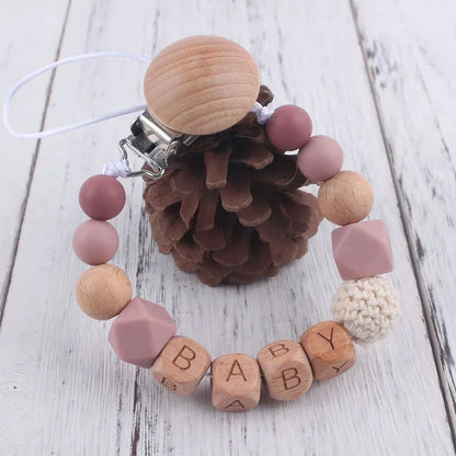 Personalized Baby Pacifier Clip – Custom Name Teether Holder