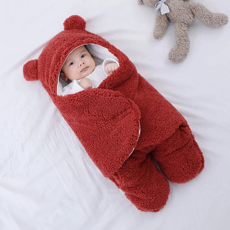 CosyCub – Plush Winter Baby Romper 🐻❄️