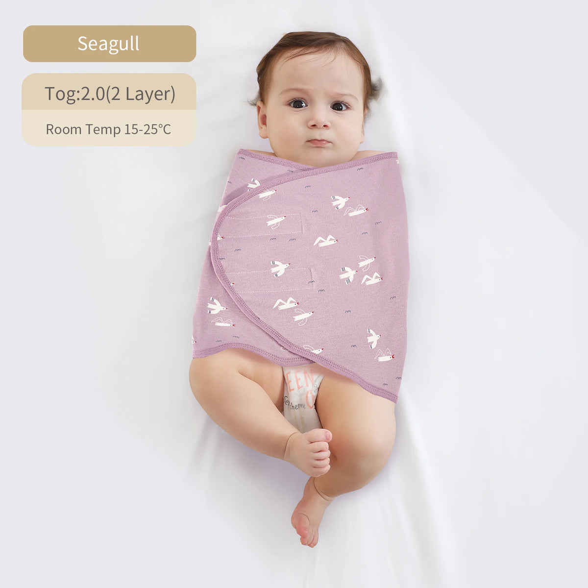 Soft Cotton Baby Swaddle Wrap 🌿🤍