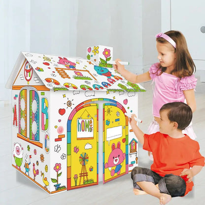 ColourCottage – DIY Cardboard Playhouse 🏠🖍️
