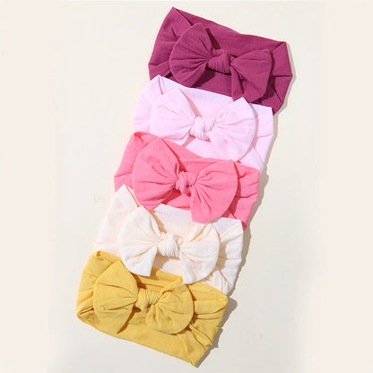 5Pcs Cute Bows Baby Headband Set – Soft Elastic Hair Bands