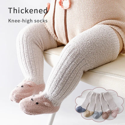 SnugKnee – Coral Fleece Knee-High Baby Socks 🧦❄️