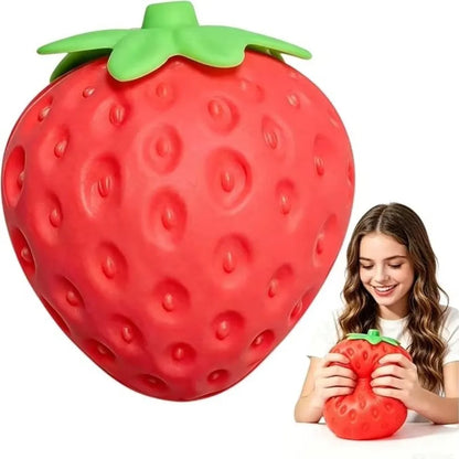 Strawberry Squeeze Ball – Squishy Fidget Toy for Kids 🍓✨