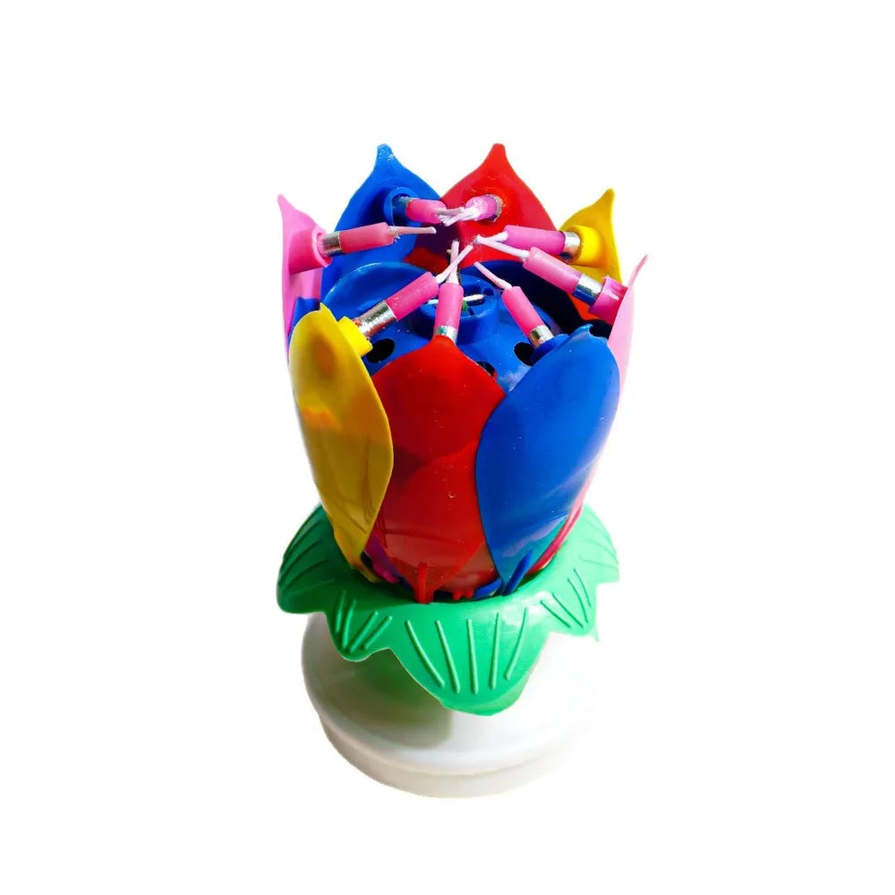 BloomWish - Musical Rotating Lotus Birthday Candle