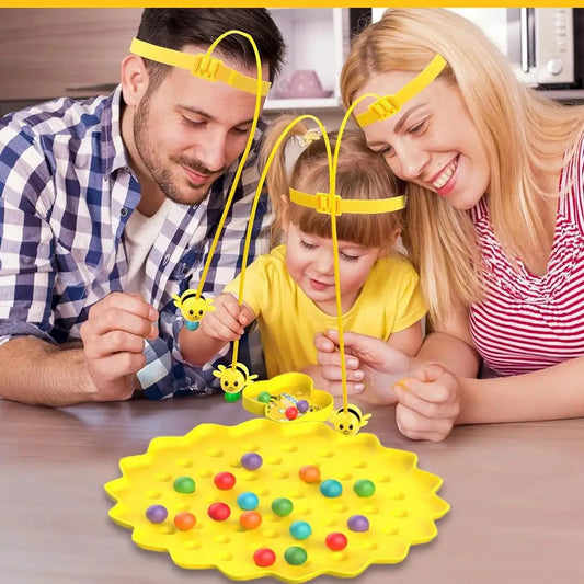 🐝 Little Bees Collect Pearls – Magnetic Tabletop Fishing Game