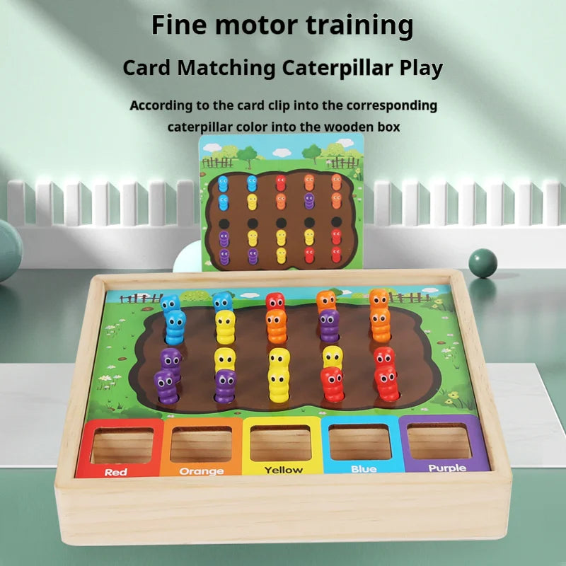 Wooden Colour Sorting & Bug Catching Game 🐞🌈