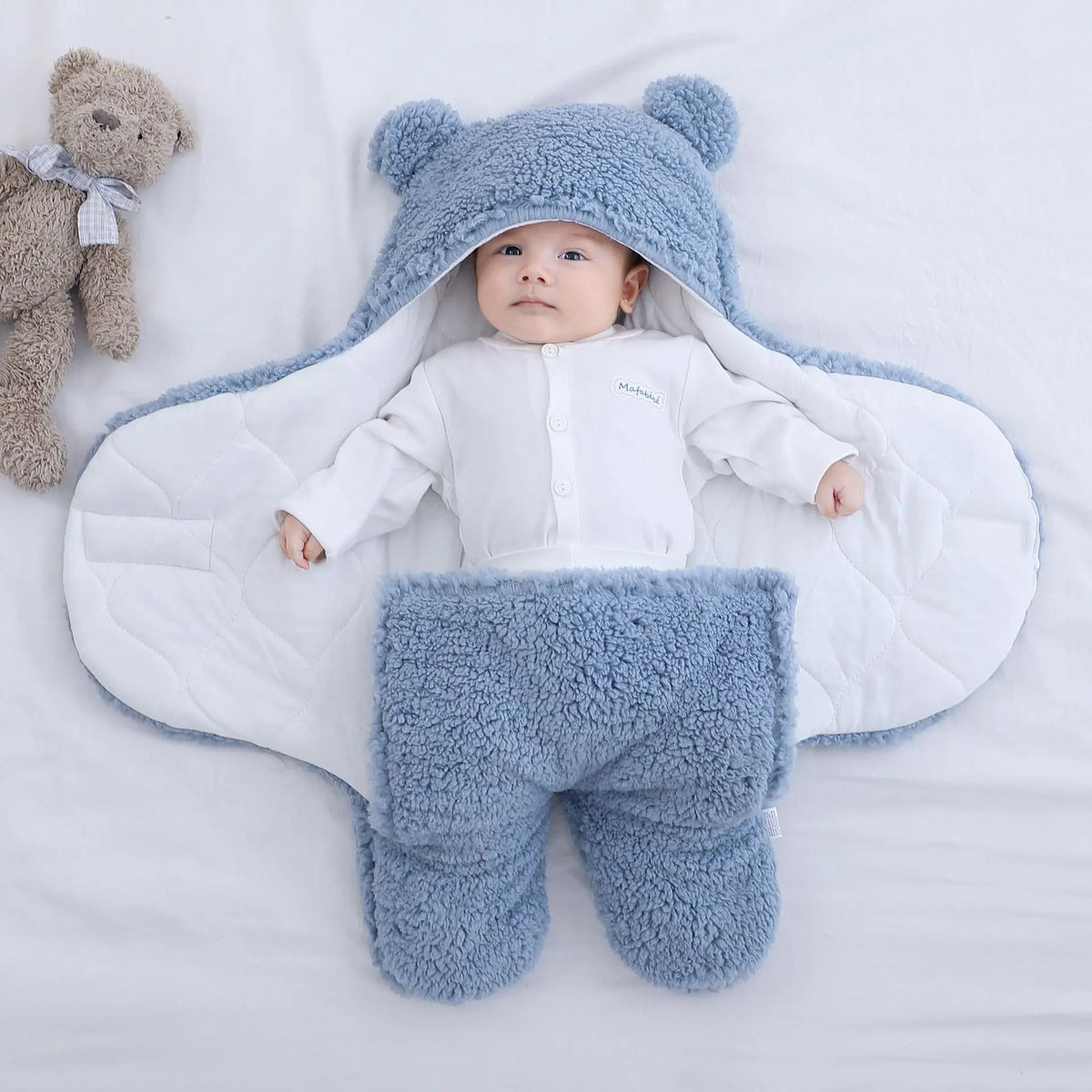 CosyCub – Plush Winter Baby Romper 🐻❄️