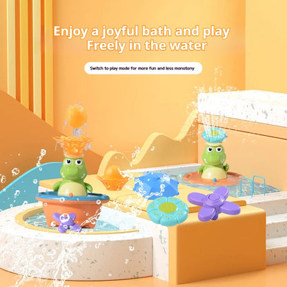 SplashGator LED Crocodile Bath Sprinkler Toy for Kids | Floating Water Spray Bath & Pool Toy