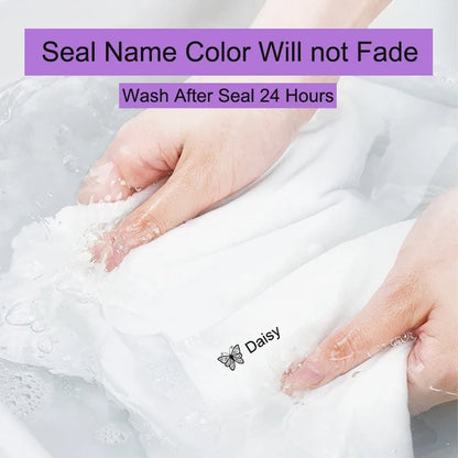 Waterproof Clothing Label Stamp - Double-Layer Black & White Ink