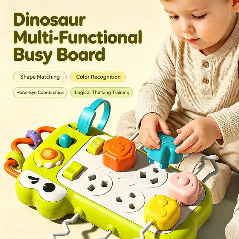 Montessori-Style Plug & Match Busy Board – Light & Sound 🔌✨