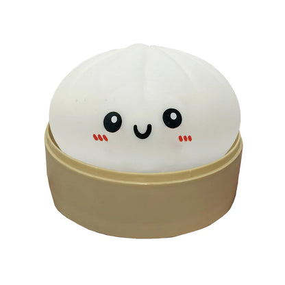 Giant Dumpling Squeeze Toy – Soft Squishy Fidget with Bamboo Steamer 🥟✨