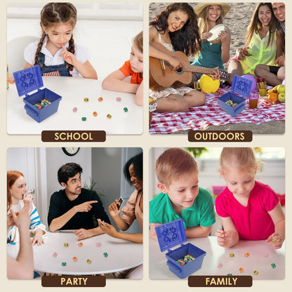 DiceRush Party Game Set | Fast-Paced 2–6 Player Family Dice Game with Tray & 80 Dice