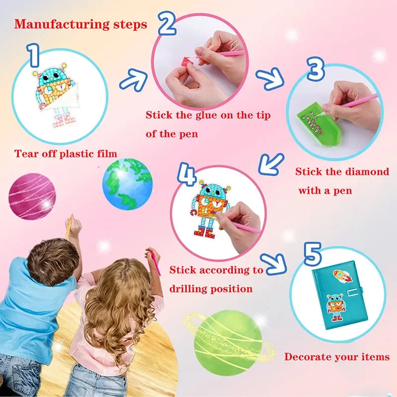 Kids DIY Diamond Painting Sticker Kit 💎🎨
