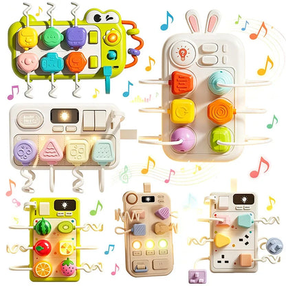 Montessori-Style Plug & Match Busy Board – Light & Sound 🔌✨