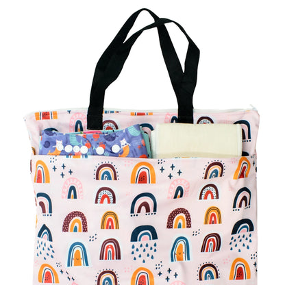 Large Waterproof Baby Wet Bag – Double Pocket Stroller Organizer