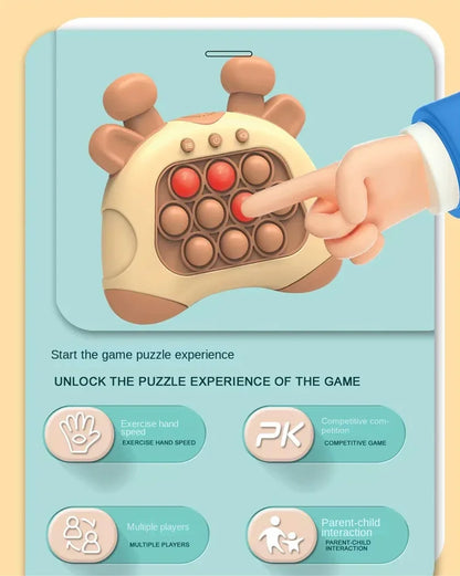 QuickTap Pop-Light Reaction Game for Kids | LED Whack-a-Mole Handheld Toy