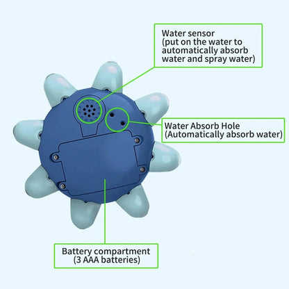 GlowSplash Octopus LED Bath Sprinkler Toy for Kids
