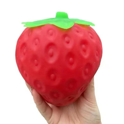 Strawberry Squeeze Ball – Squishy Fidget Toy for Kids 🍓✨