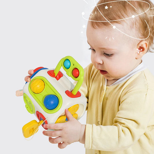 Montessori Busy Cube – 9-in-1 Educational Activity Toy