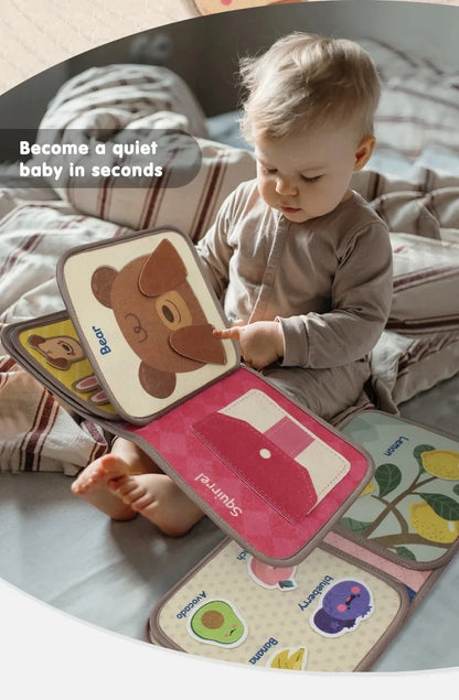 Montessori Animal Quiet Book – Soft Busy Book for Babies & Toddlers