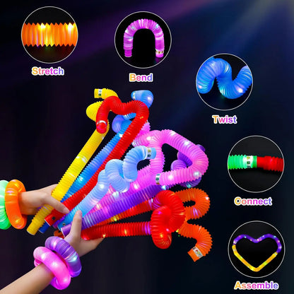 Light-Up Pop Tubes – Sensory Fidget Toys 🌈✨