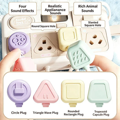 Montessori-Style Plug & Match Busy Board – Light & Sound 🔌✨