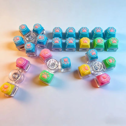 PurrPress - Cat Paw Mechanical Keycap Fidget Keychain