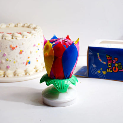 BloomWish - Musical Rotating Lotus Birthday Candle
