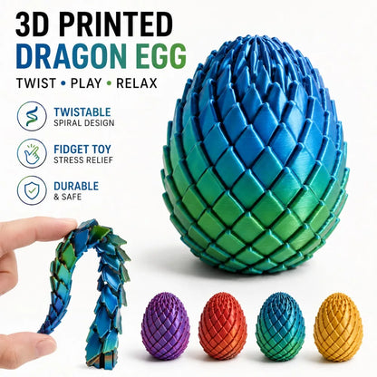 DragonTwist - 3D Printed Fidget Dragon Egg