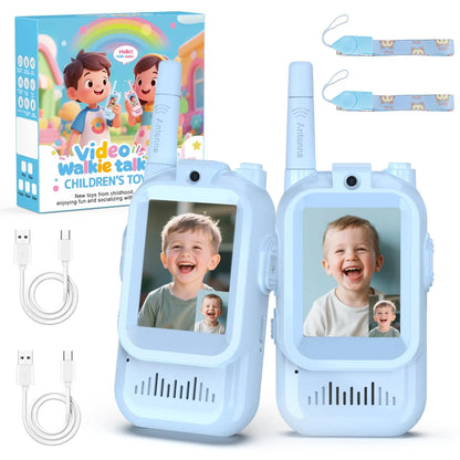 Kids Video Walkie Talkie with HD Screen – Rechargeable Intercom Set