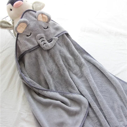 Animal Hooded Baby Towel Blanket 80x80