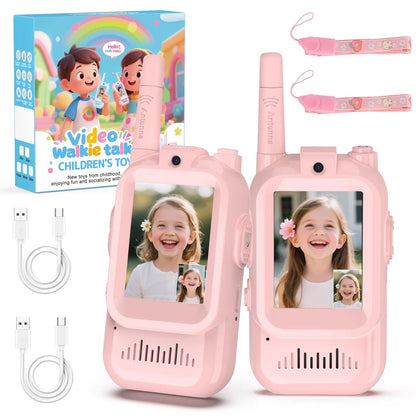 Kids Video Walkie Talkie with HD Screen – Rechargeable Intercom Set