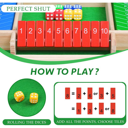NumberFlip - Wooden Arithmetic Dice Game