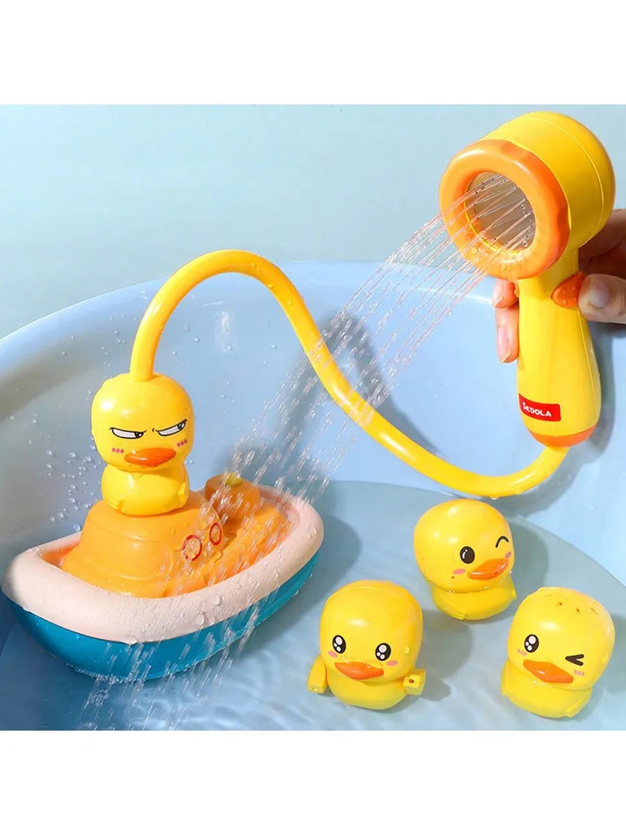 QuackFlow Duck Shower Bath Toy – Electric Water Spray Boat for Kids