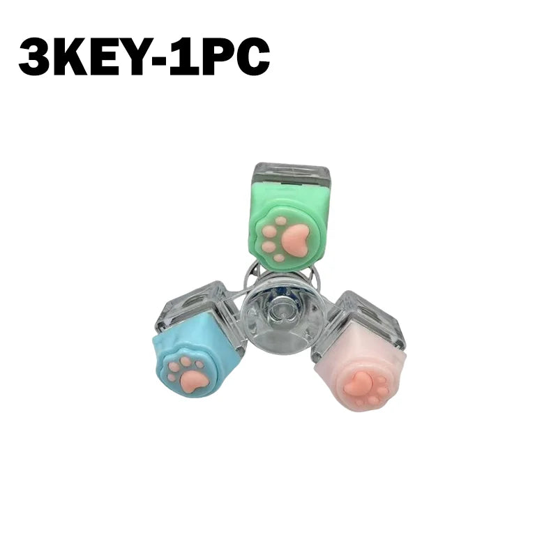PurrPress - Cat Paw Mechanical Keycap Fidget Keychain