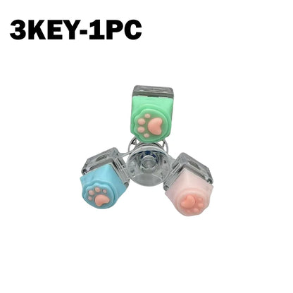 PurrPress - Cat Paw Mechanical Keycap Fidget Keychain
