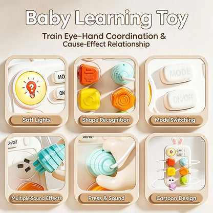 Montessori-Style Plug & Match Busy Board – Light & Sound 🔌✨