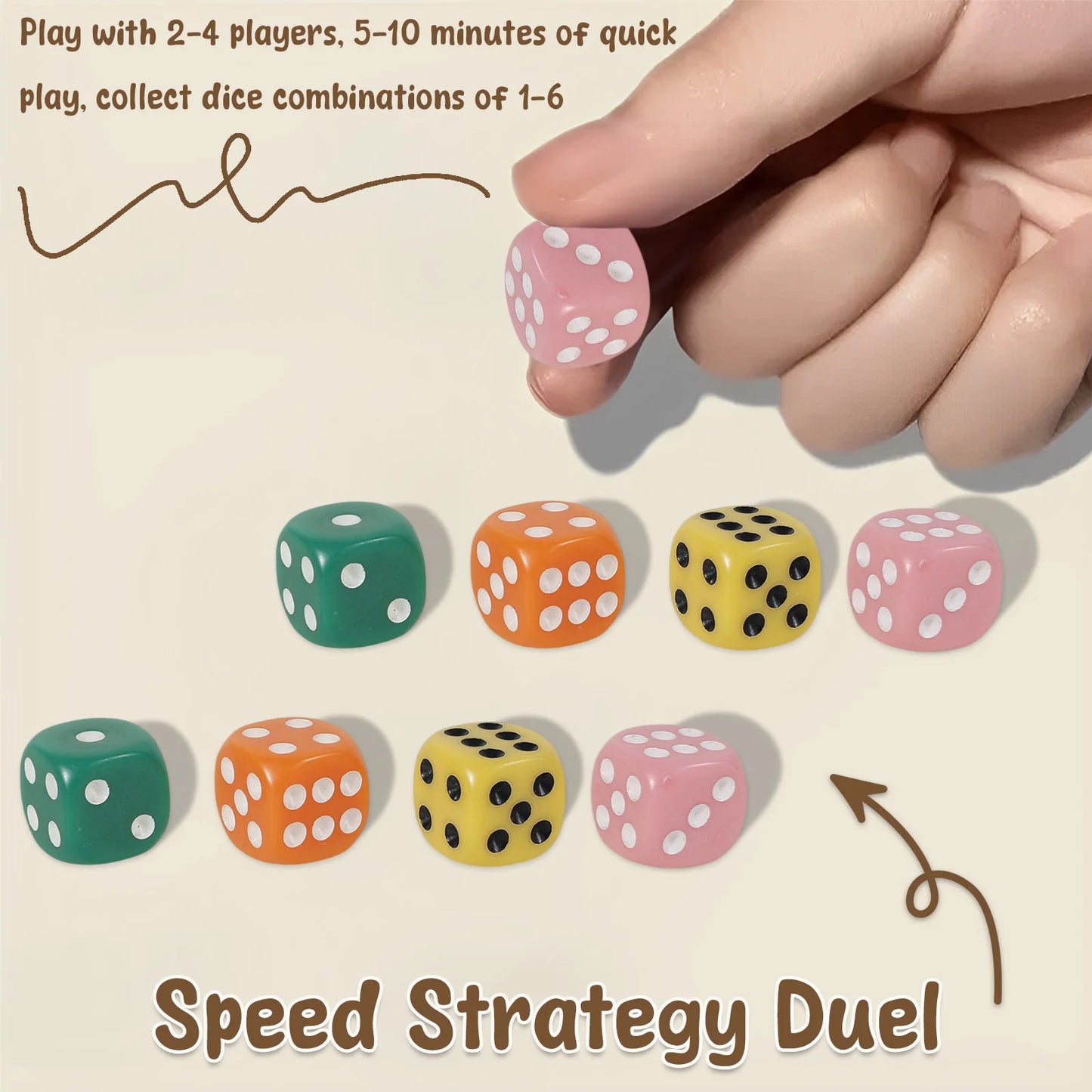 DiceRush Party Game Set | Fast-Paced 2–6 Player Family Dice Game with Tray & 80 Dice