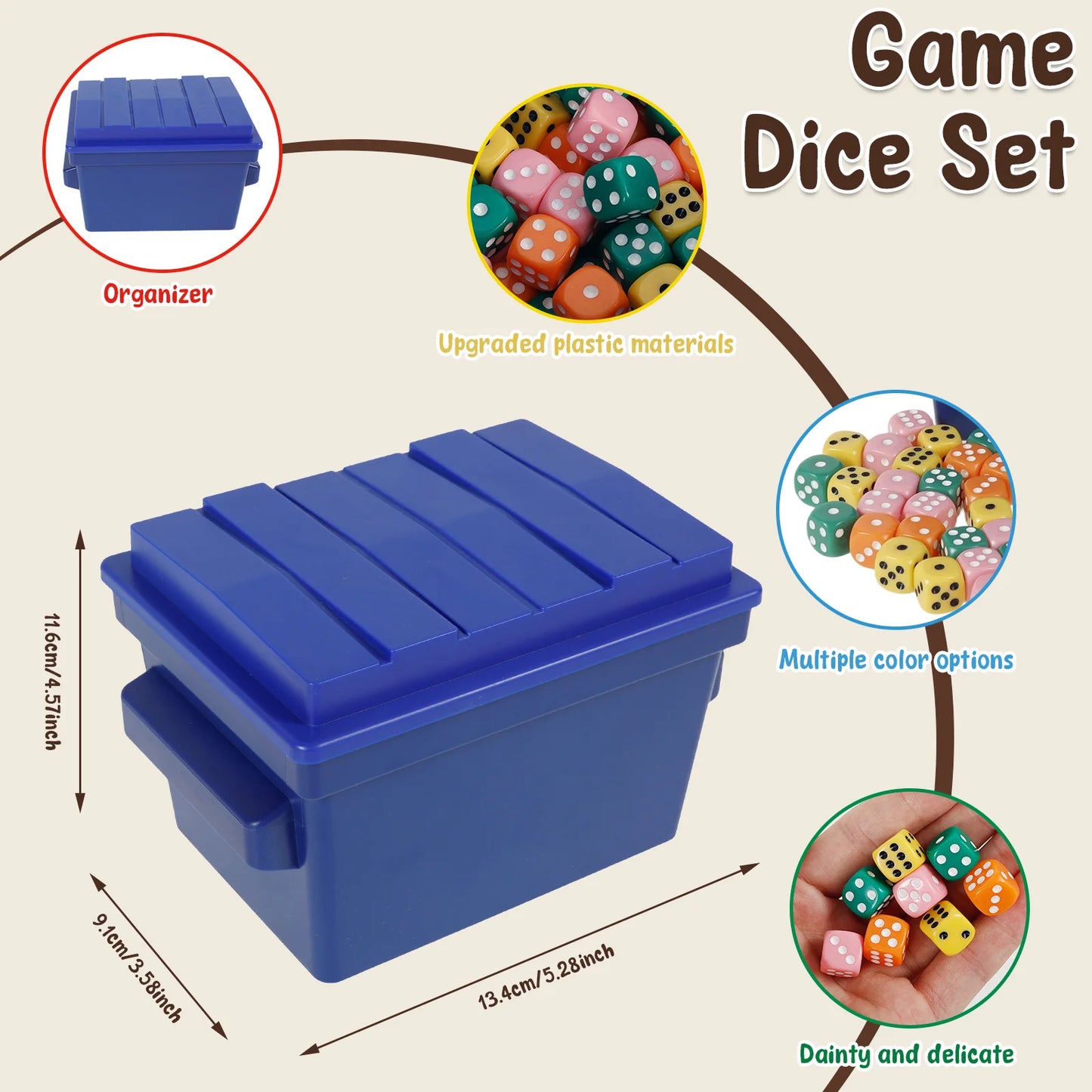 DiceRush Party Game Set | Fast-Paced 2–6 Player Family Dice Game with Tray & 80 Dice