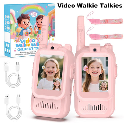 Kids Video Walkie Talkie with HD Screen – Rechargeable Intercom Set
