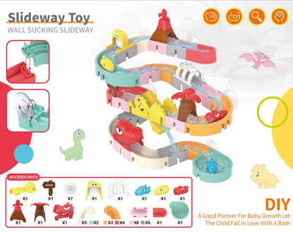 DinoSplash DIY Bath Slide Toy Set
