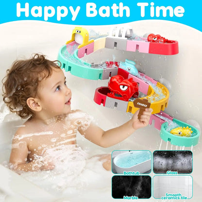 DinoSplash DIY Bath Slide Toy Set