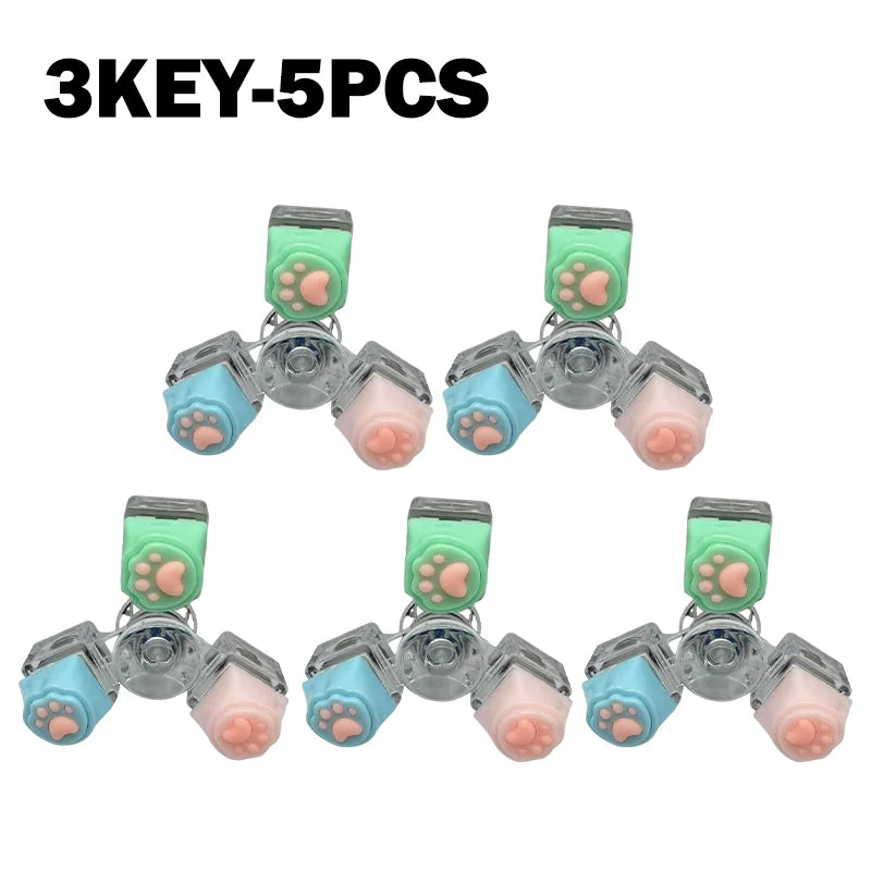 PurrPress - Cat Paw Mechanical Keycap Fidget Keychain