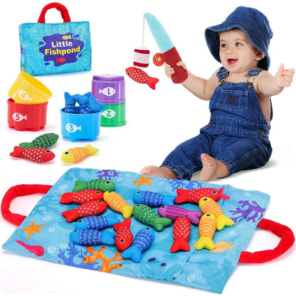 Montessori Fishing Game Set – 22-Piece Colour & Number Learning Toy 🎣🐠