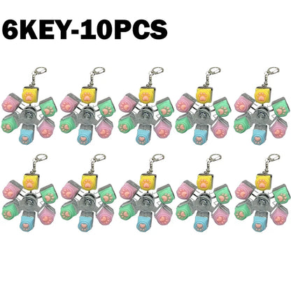 PurrPress - Cat Paw Mechanical Keycap Fidget Keychain