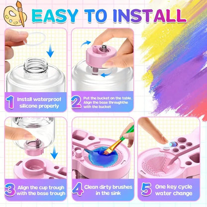 CleanFlow 6-in-1 Paintbrush Cleaner & Brush Holder