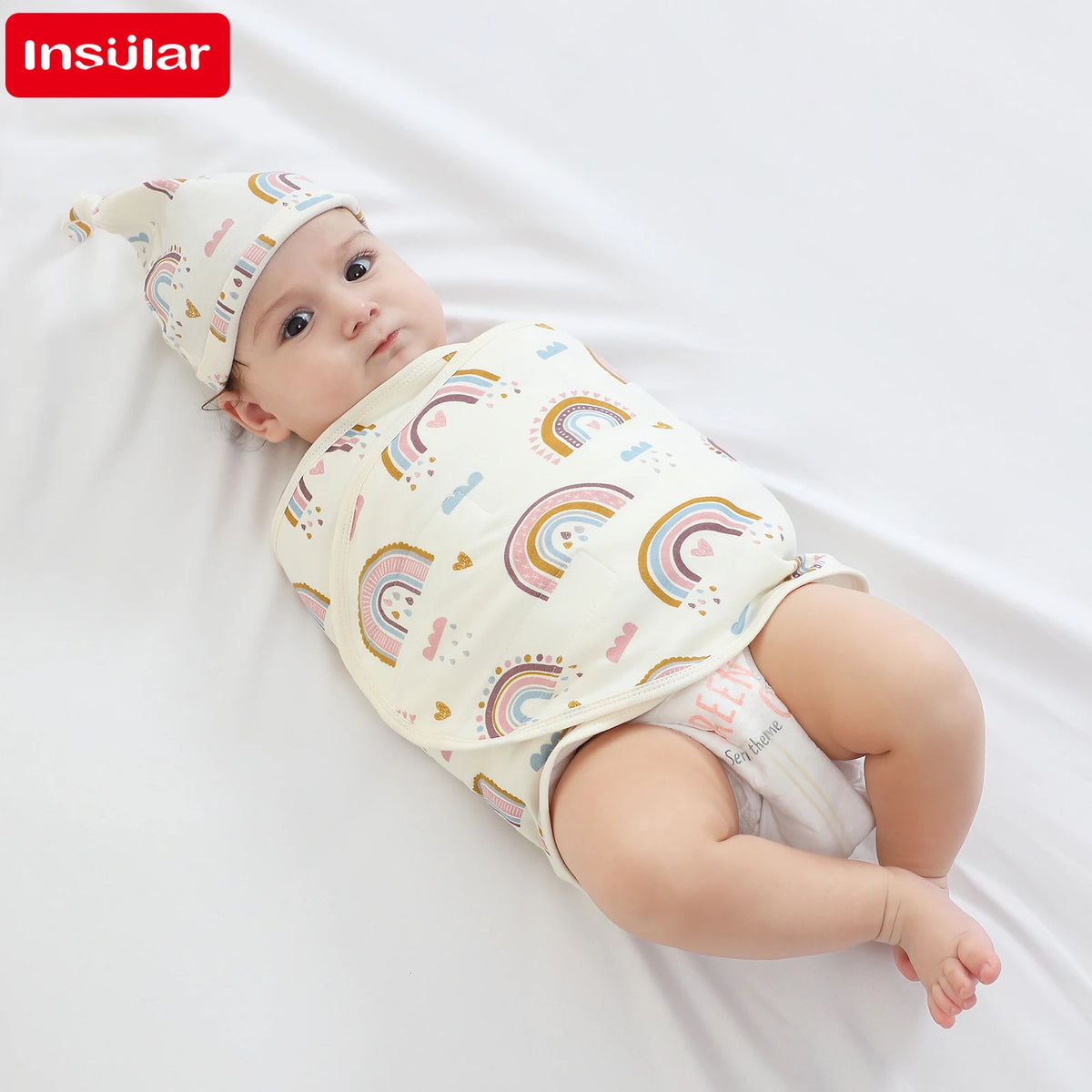 Soft Cotton Baby Swaddle Wrap 🌿🤍