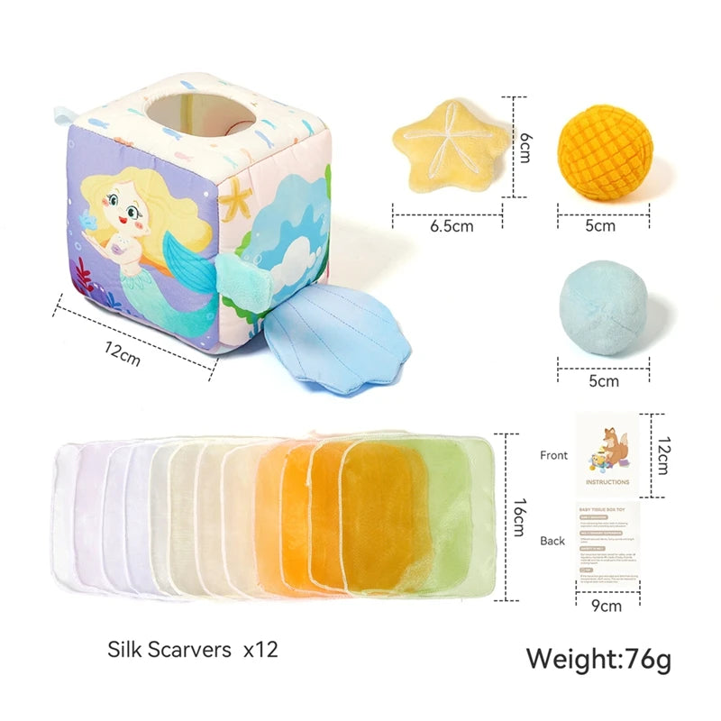 TinyTissues - Montessori Sensory Tissue Box Toy