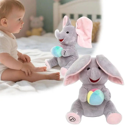 Singing Elephant Plush Toy – Interactive Hide & Seek Musical Toy